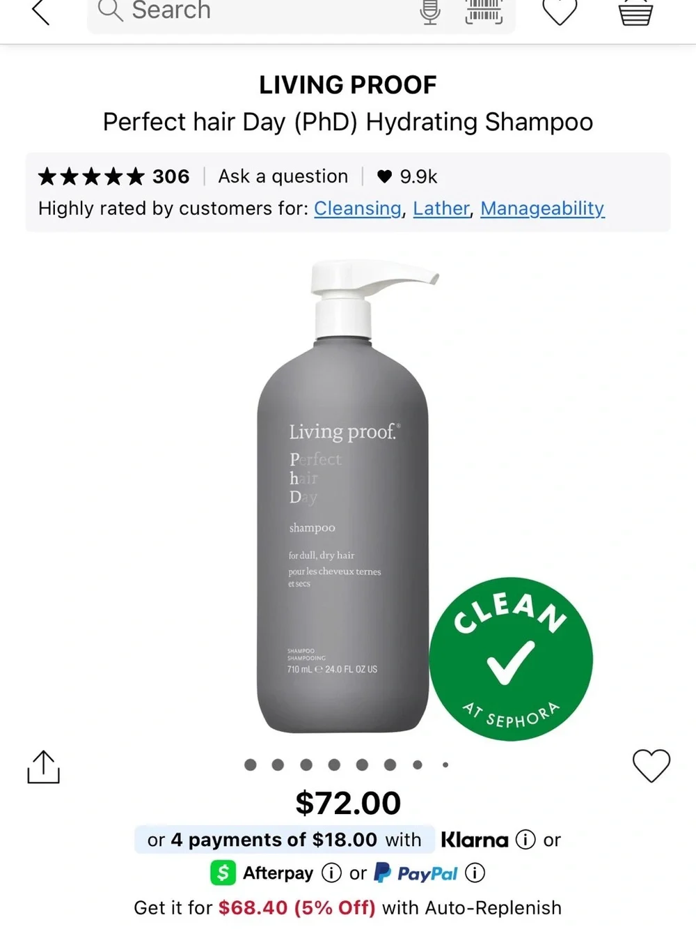 LIVING PROOF SHAMPOO